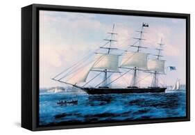 Nightingale-Currier & Ives-Framed Stretched Canvas