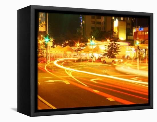 Nightlife, Mooloolaba, Sunshine Coast, Queensland, Australia-David Wall-Framed Stretched Canvas