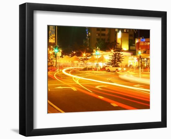 Nightlife, Mooloolaba, Sunshine Coast, Queensland, Australia-David Wall-Framed Photographic Print