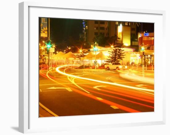 Nightlife, Mooloolaba, Sunshine Coast, Queensland, Australia-David Wall-Framed Photographic Print