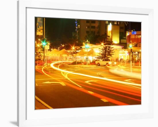 Nightlife, Mooloolaba, Sunshine Coast, Queensland, Australia-David Wall-Framed Photographic Print