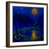 Nightlightsoil on canvas-Lee Campbell-Framed Giclee Print