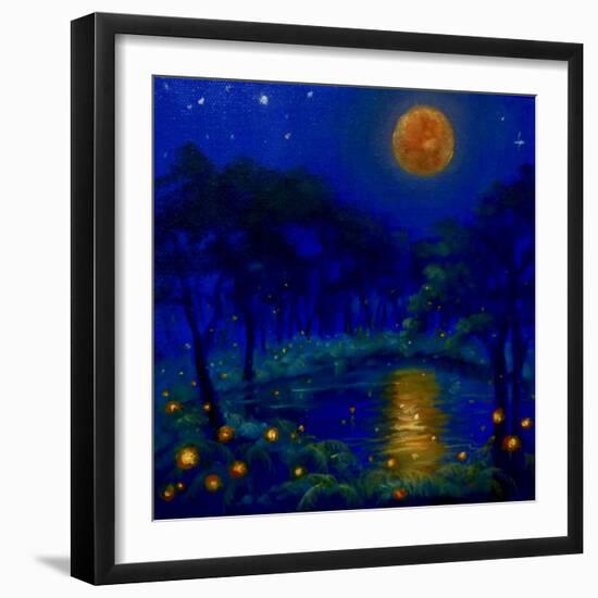 Nightlightsoil on canvas-Lee Campbell-Framed Giclee Print