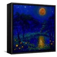 Nightlightsoil on canvas-Lee Campbell-Framed Stretched Canvas