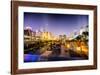 Nightly Display of Light, Color and Futuristic Architecture in Jianggan District of Hangzhou-Andreas Brandl-Framed Photographic Print