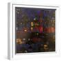 Nightscape - Harbour-Sarah Medway-Framed Giclee Print