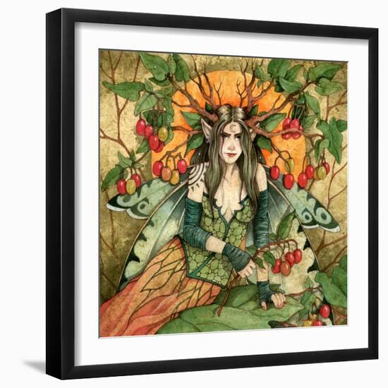 Nightshade Fairy-Linda Ravenscroft-Framed Giclee Print