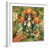 Nightshade Fairy-Linda Ravenscroft-Framed Giclee Print