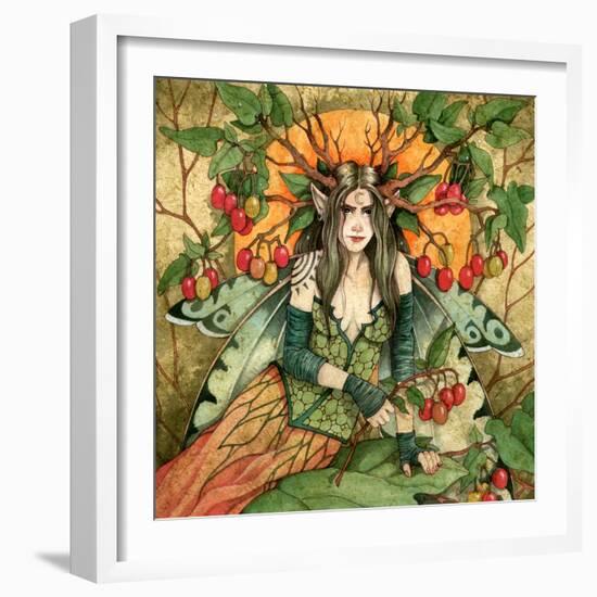 Nightshade Fairy-Linda Ravenscroft-Framed Giclee Print