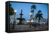 Nightshoot of the 16 Do Novembro Square-Michael Runkel-Framed Stretched Canvas