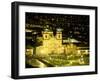 Nighttime Aerial View of the Main Square Featuring the Cathedral of Cusco, Cusco, Peru-Jim Zuckerman-Framed Photographic Print