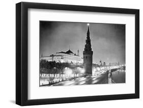 Nighttime at Kremlin Area-null-Framed Photographic Print