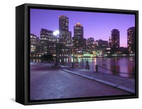 Nighttime Boston, Massachusetts-John Coletti-Framed Stretched Canvas