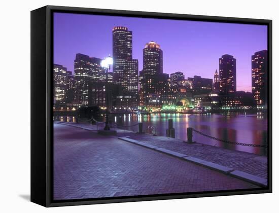 Nighttime Boston, Massachusetts-John Coletti-Framed Stretched Canvas