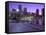 Nighttime Boston, Massachusetts-John Coletti-Framed Stretched Canvas