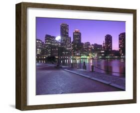 Nighttime Boston, Massachusetts-John Coletti-Framed Premium Photographic Print