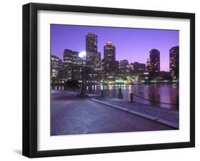 Nighttime Boston, Massachusetts-John Coletti-Framed Premium Photographic Print