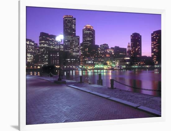 Nighttime Boston, Massachusetts-John Coletti-Framed Photographic Print