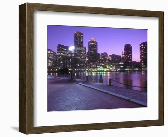 Nighttime Boston, Massachusetts-John Coletti-Framed Photographic Print