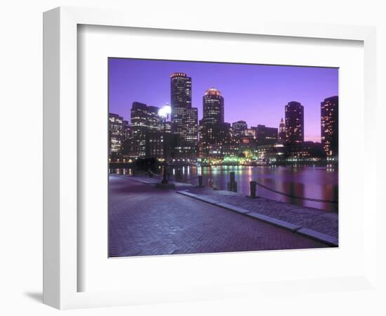 Nighttime Boston, Massachusetts-John Coletti-Framed Photographic Print