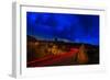 Nighttime Desert Road Trip-Steve Gadomski-Framed Photographic Print