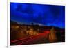 Nighttime Desert Road Trip-Steve Gadomski-Framed Photographic Print