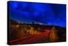 Nighttime Desert Road Trip-Steve Gadomski-Stretched Canvas