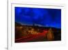 Nighttime Desert Road Trip-Steve Gadomski-Framed Photographic Print