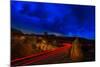 Nighttime Desert Road Trip-Steve Gadomski-Mounted Photographic Print