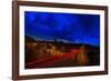 Nighttime Desert Road Trip-Steve Gadomski-Framed Photographic Print