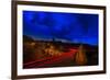 Nighttime Desert Road Trip-Steve Gadomski-Framed Photographic Print