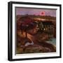 "Nighttime Farm Landscape," January 12, 1946-John Falter-Framed Giclee Print