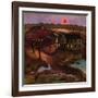 "Nighttime Farm Landscape," January 12, 1946-John Falter-Framed Giclee Print