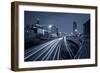 Nighttime Highway Traffic.-rudi1976-Framed Photographic Print