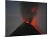 Nighttime Lava Eruption of Fuego Volcano, Antigua, Guatemala-Stocktrek Images-Mounted Photographic Print