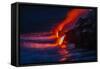 Nighttime Lava Flow, the Big Island, Kilauea, Hawaii, USA-Jaynes Gallery-Framed Stretched Canvas