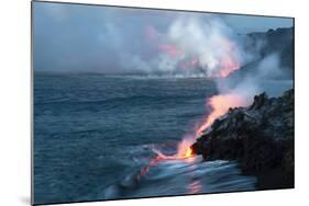 Nighttime Lava Flow, the Big Island, Kilauea, Hawaii, USA-Jaynes Gallery-Mounted Photographic Print