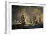 Nighttime Naval Battle Near St. Vincent (On January 16Th, 1780)-Thomas Luny-Framed Giclee Print