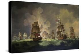 Nighttime Naval Battle Near St. Vincent (On January 16Th, 1780)-Thomas Luny-Stretched Canvas