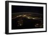 Nighttime Panorama Showing City Lights of Europe-null-Framed Photographic Print