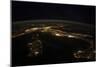 Nighttime Panorama Showing City Lights of Europe-null-Mounted Photographic Print