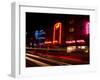 Nighttime Traffic on Ocean Drive, Art Deco Hotels, South Beach, Miami, Florida, USA-Nancy & Steve Ross-Framed Photographic Print