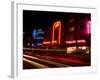 Nighttime Traffic on Ocean Drive, Art Deco Hotels, South Beach, Miami, Florida, USA-Nancy & Steve Ross-Framed Photographic Print