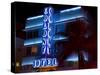 Nighttime View of Art Deco Colony Hotel, South Beach, Miami, Florida, USA-Nancy & Steve Ross-Stretched Canvas