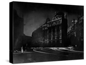 Nighttime View of Regent Street in the Piccadilly Circus Section of the City-Margaret Bourke-White-Stretched Canvas