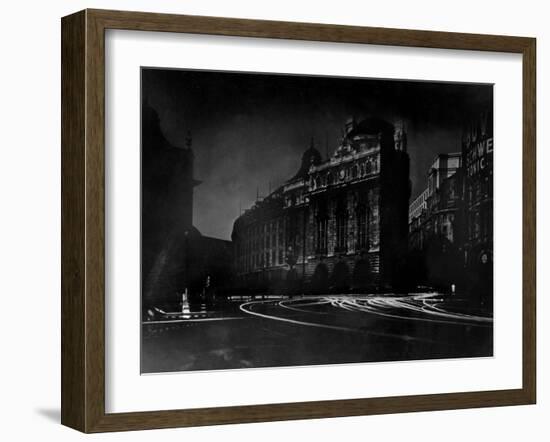 Nighttime View of Regent Street in the Piccadilly Circus Section of the City-Margaret Bourke-White-Framed Photographic Print