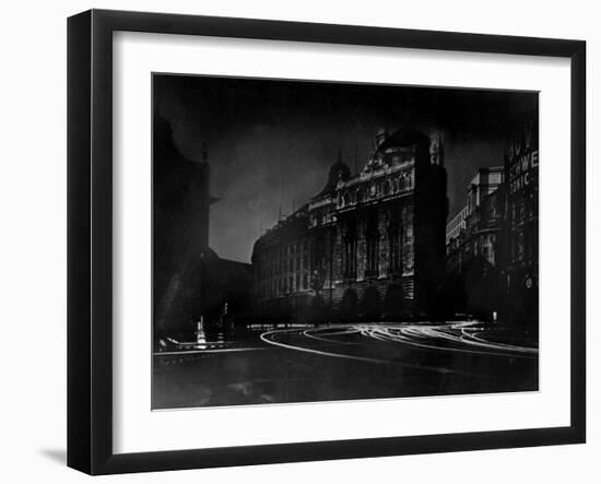Nighttime View of Regent Street in the Piccadilly Circus Section of the City-Margaret Bourke-White-Framed Photographic Print