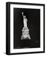 Nighttime View of the Statue of Liberty-null-Framed Photographic Print