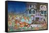 Nighttime Visitors-Wendy Edelson-Framed Stretched Canvas