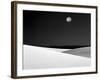 Nighttime with Full Moon Over the Desert, White Sands National Monument, New Mexico, USA-Jim Zuckerman-Framed Photographic Print